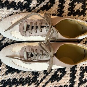 Zegna EUC Men’s Timeless and Stylish Beige and Cream Sneakers